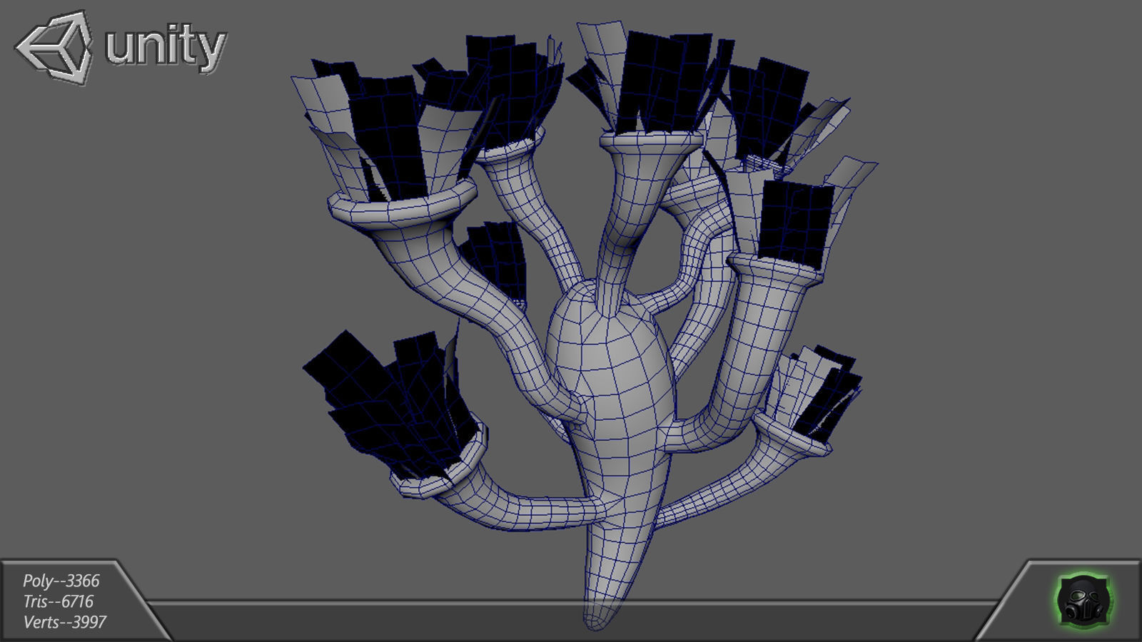 Alien flora - plant 30 Low-poly 3D model_12