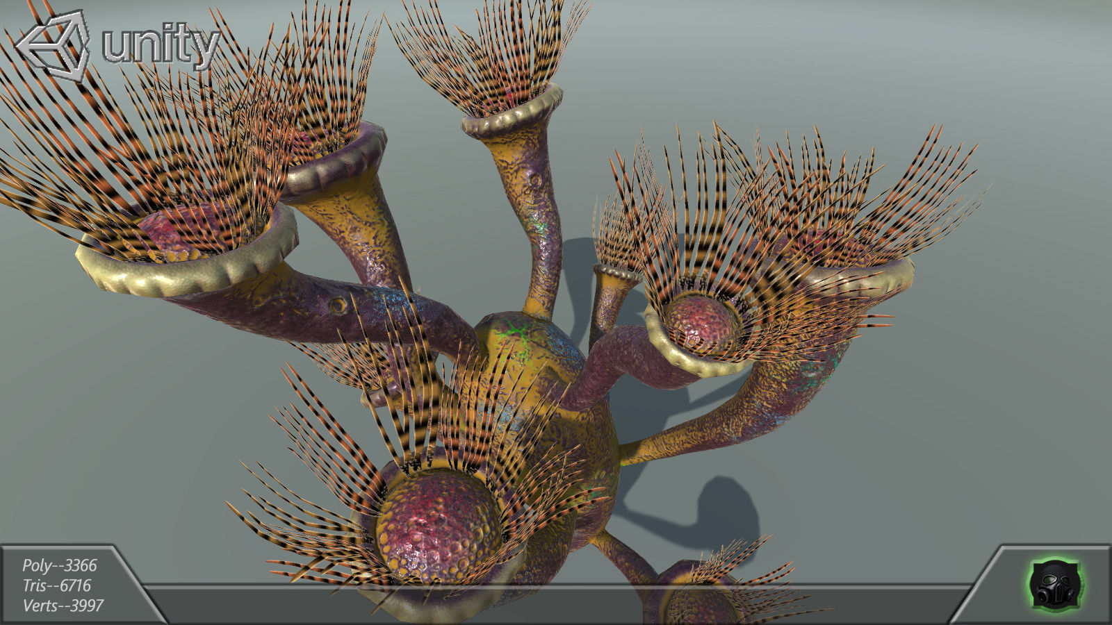 Alien flora - plant 30 Low-poly 3D model_8