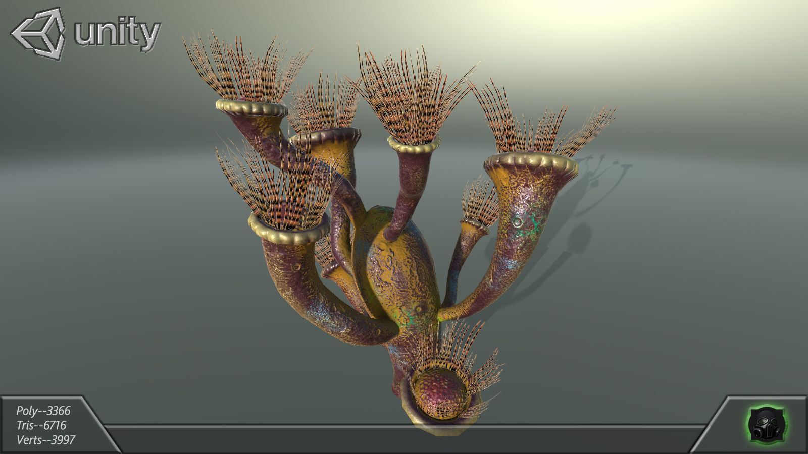 Alien flora - plant 30 Low-poly 3D model_3