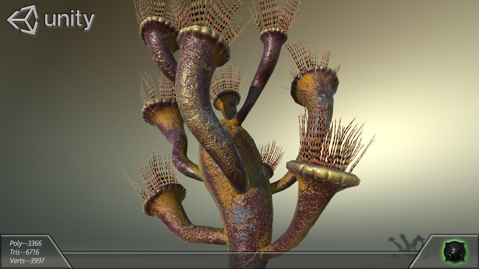 Alien flora - plant 30 Low-poly 3D model_6