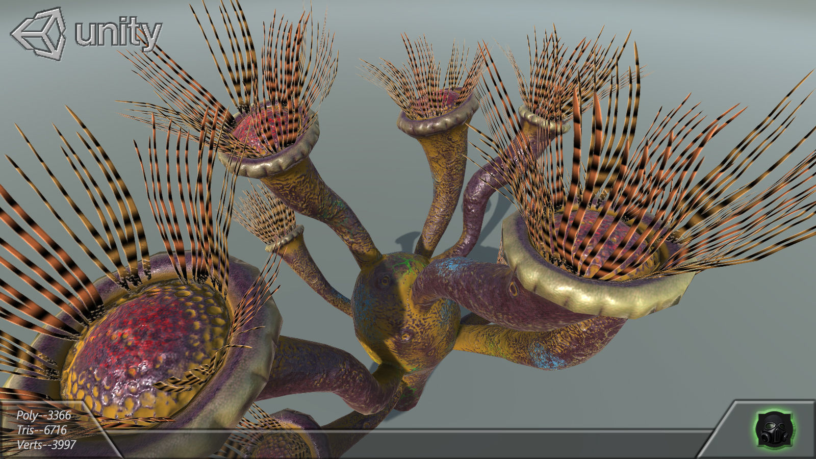 Alien flora - plant 30 Low-poly 3D model_7