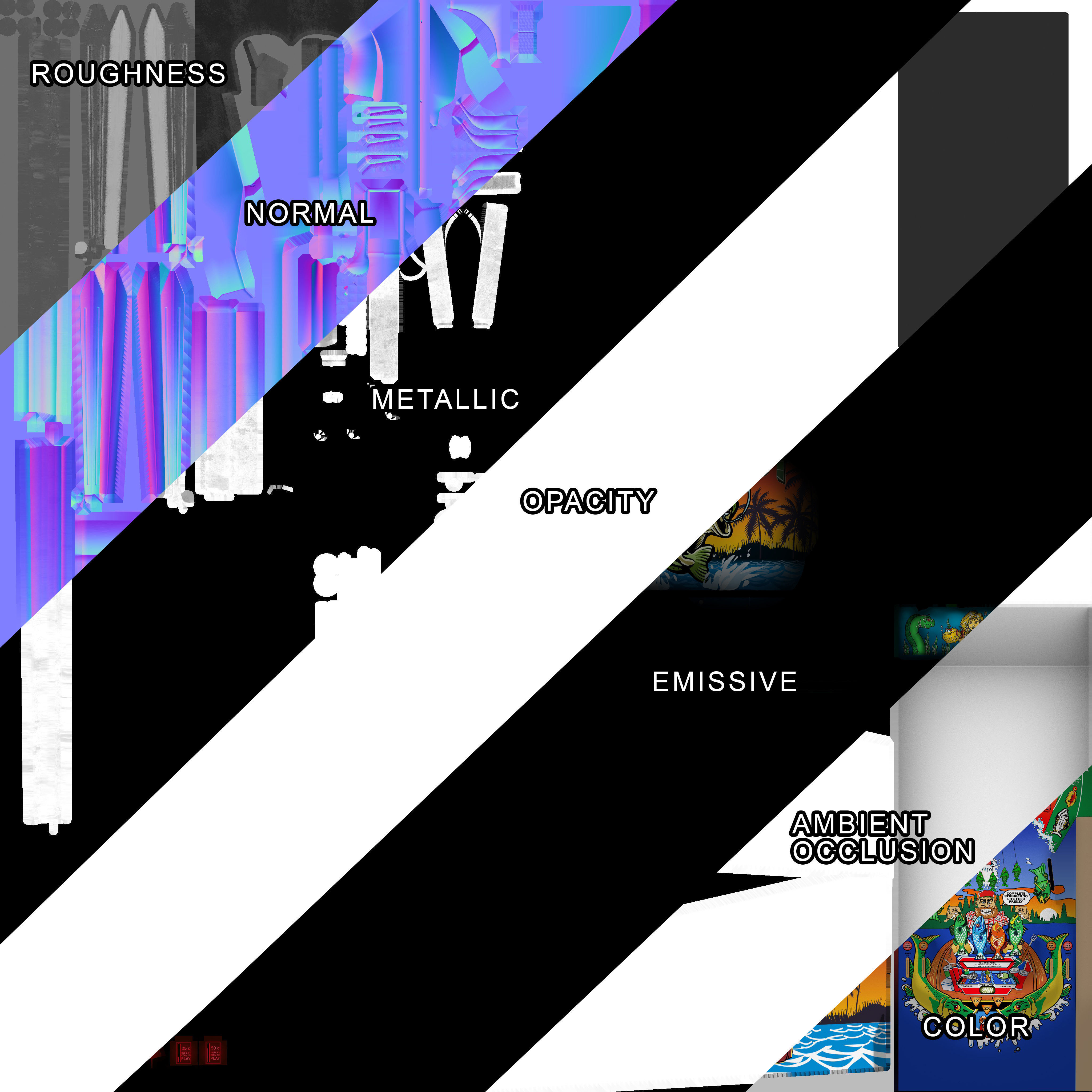 Pinball lowpoly Fish Quest Low-poly 3D model_15