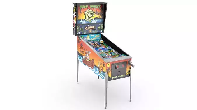Pinball lowpoly Fish Quest Low-poly 3D model