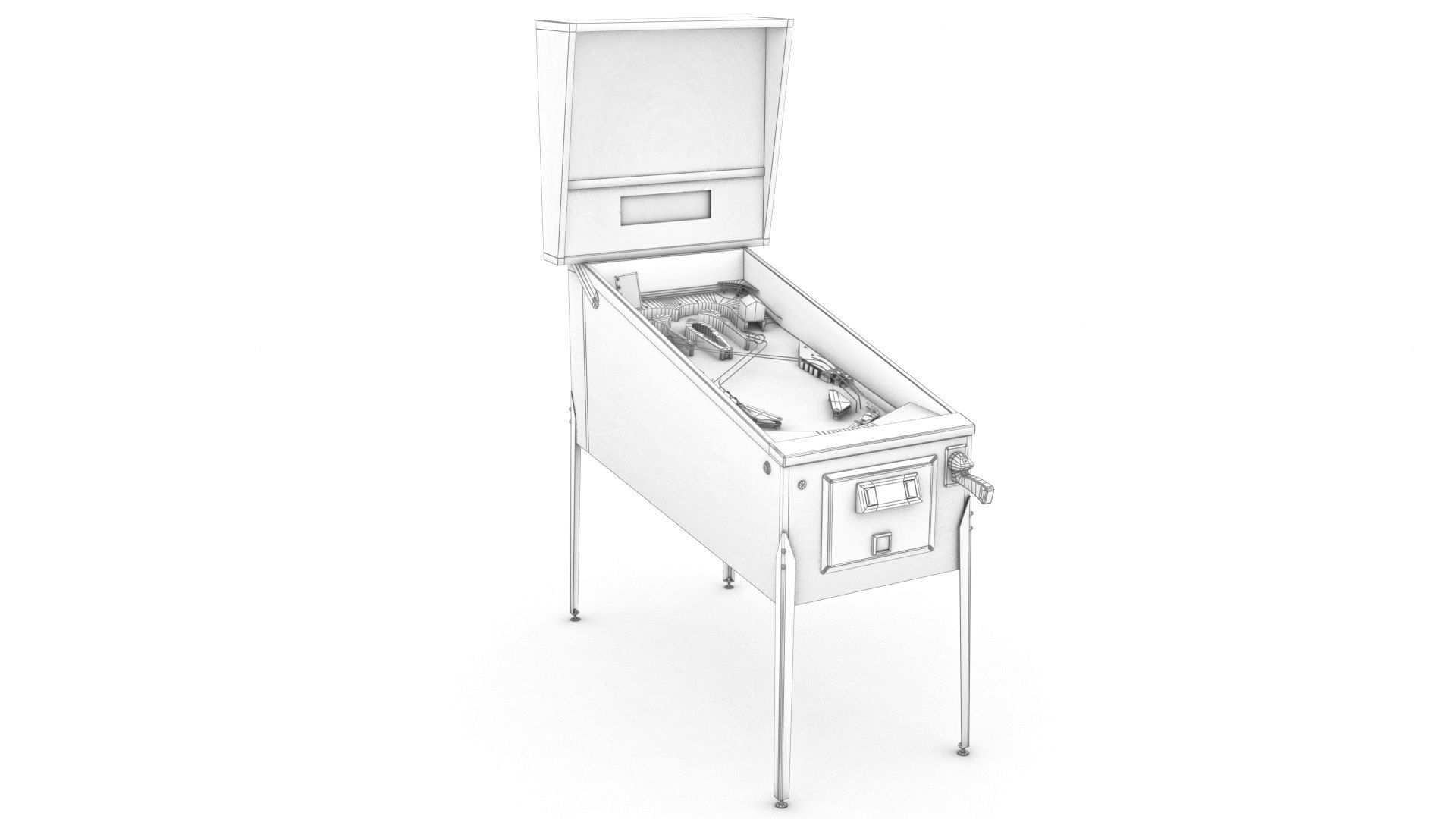 Pinball lowpoly Fish Quest Low-poly 3D model_1