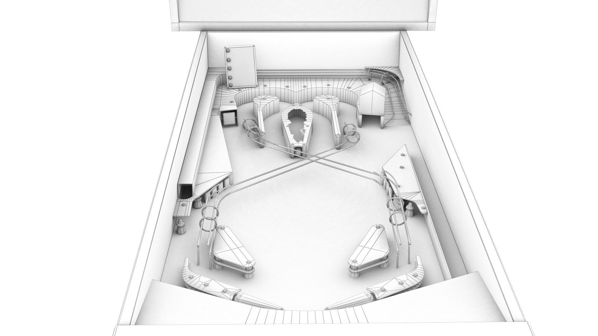 Pinball lowpoly Fish Quest Low-poly 3D model_9