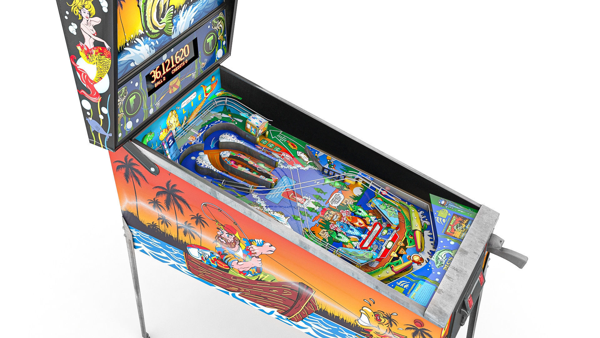 Pinball lowpoly Fish Quest Low-poly 3D model_12