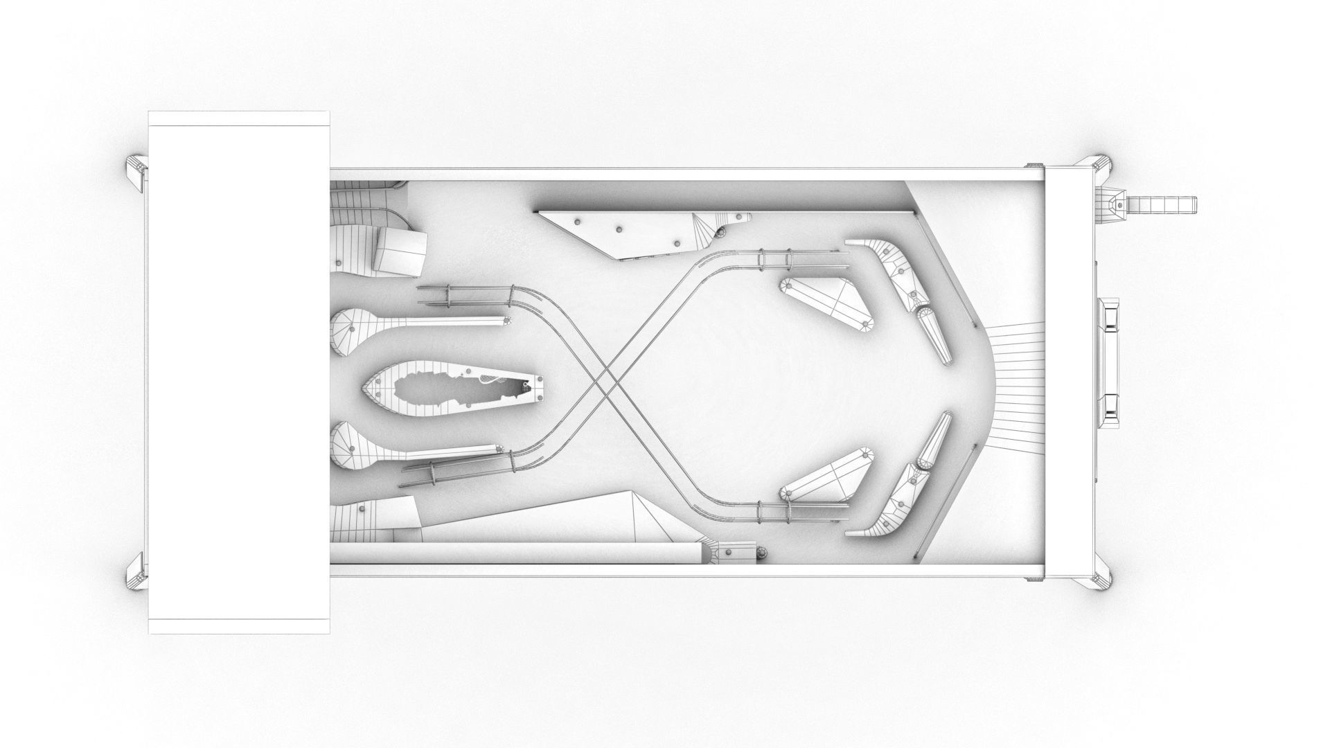 Pinball lowpoly Fish Quest Low-poly 3D model_7