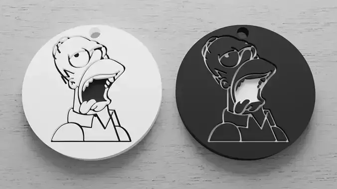 Chaveiro Homer Simpson 3D print model
