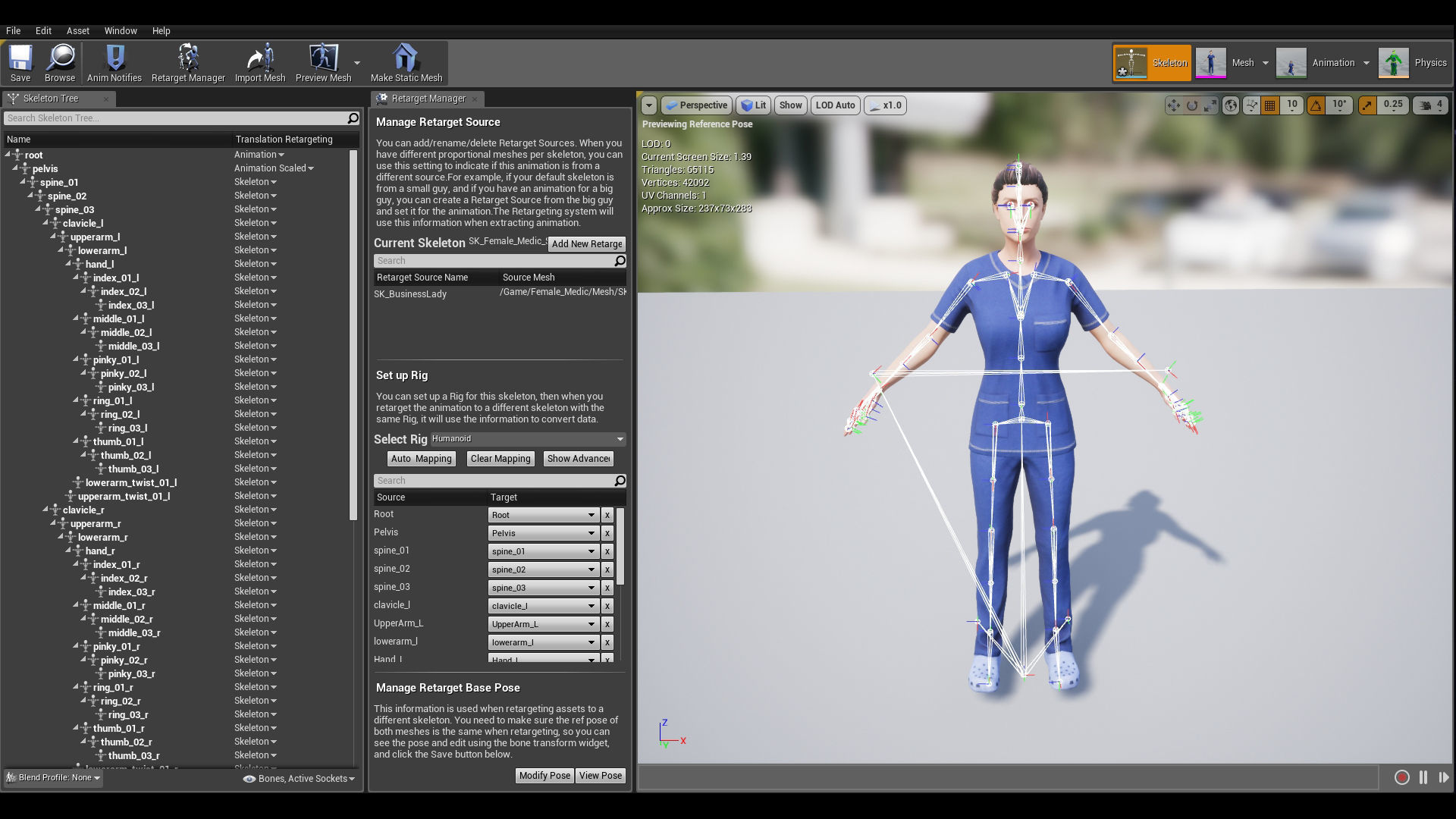 Medic Female Low-poly 3D model_10