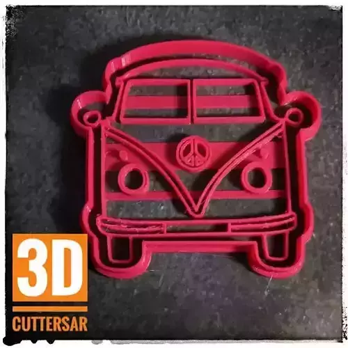 VOLKSWAGEN VAN FURGON - COOKIE CUTTER 3D print model