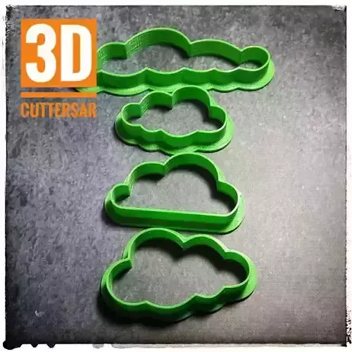SET 4 CLOUDS cloud cookie cutters