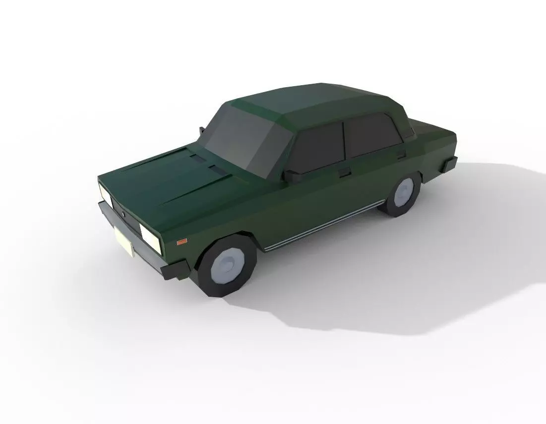 Lada 2105 1980 - 1582 poly - 6 Diffirent Colour Low-poly Low-poly 3D model_0