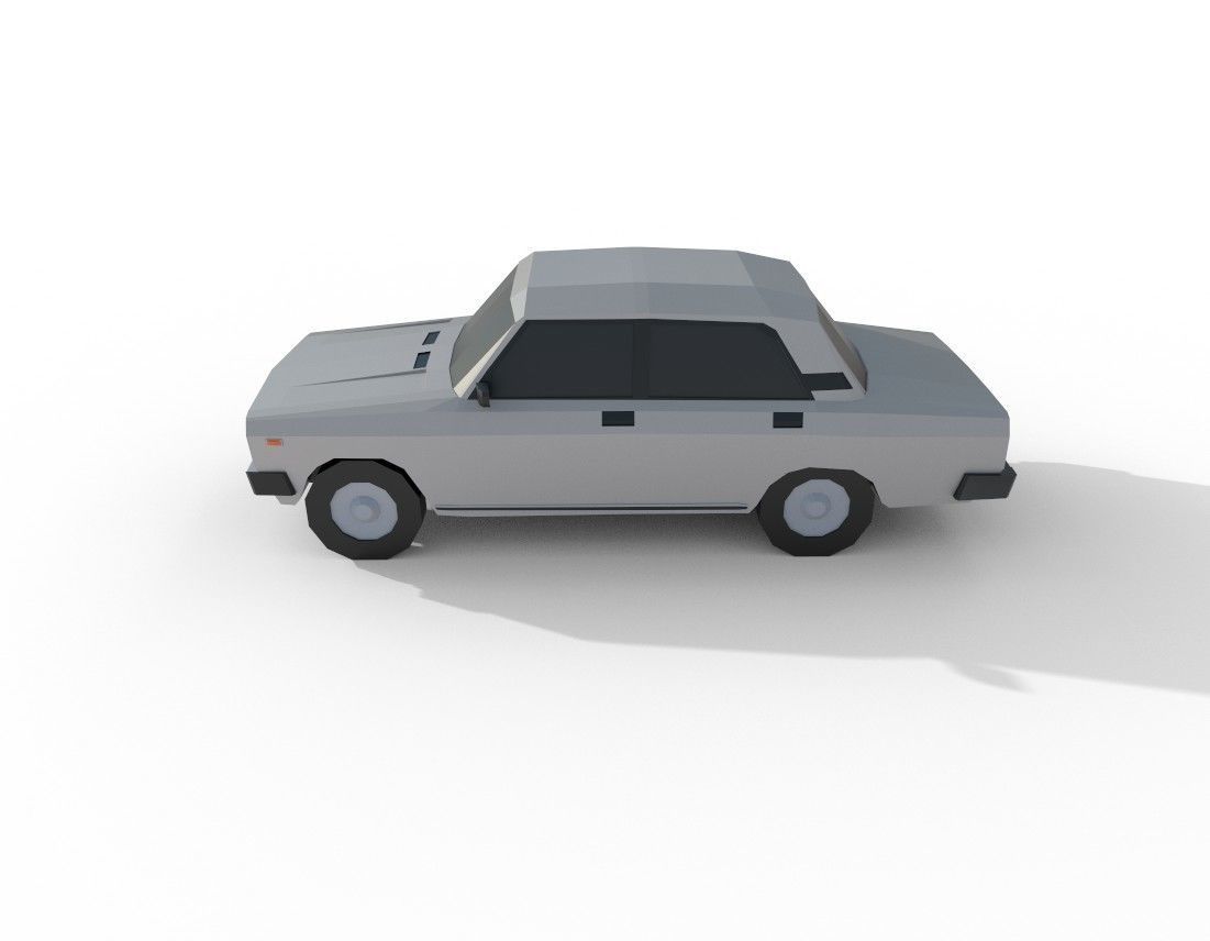 Lada 2105 1980 - 1582 poly - 6 Diffirent Colour Low-poly Low-poly 3D model_6