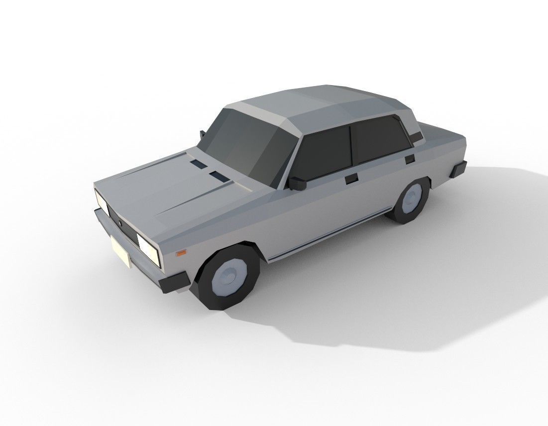 Lada 2105 1980 - 1582 poly - 6 Diffirent Colour Low-poly Low-poly 3D model_5
