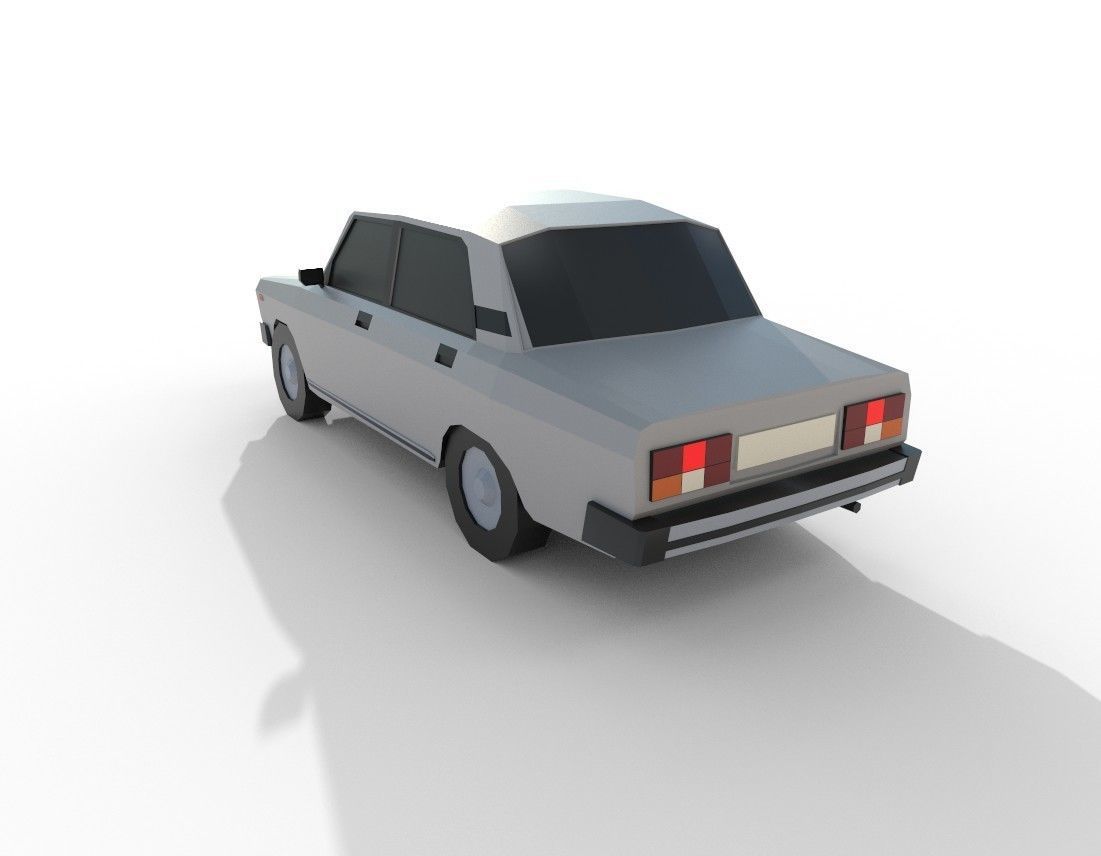 Lada 2105 1980 - 1582 poly - 6 Diffirent Colour Low-poly Low-poly 3D model_7