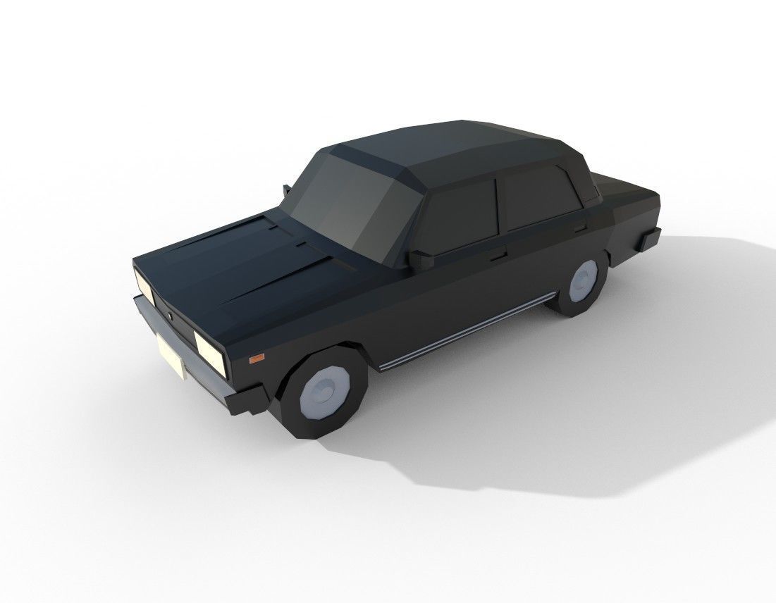 Lada 2105 1980 - 1582 poly - 6 Diffirent Colour Low-poly Low-poly 3D model_3