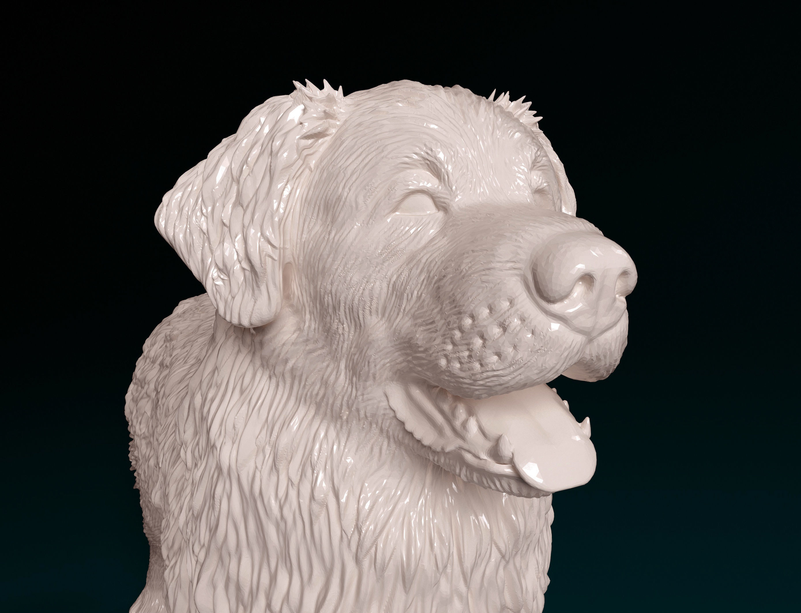 Leonberger dog 3D print model_8