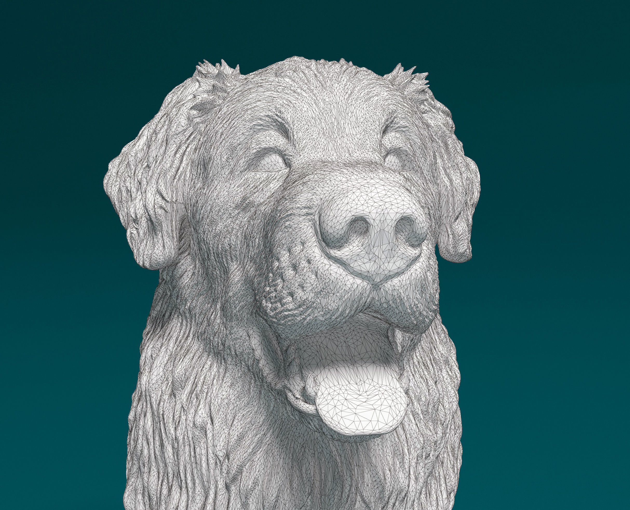 Leonberger dog 3D print model_9