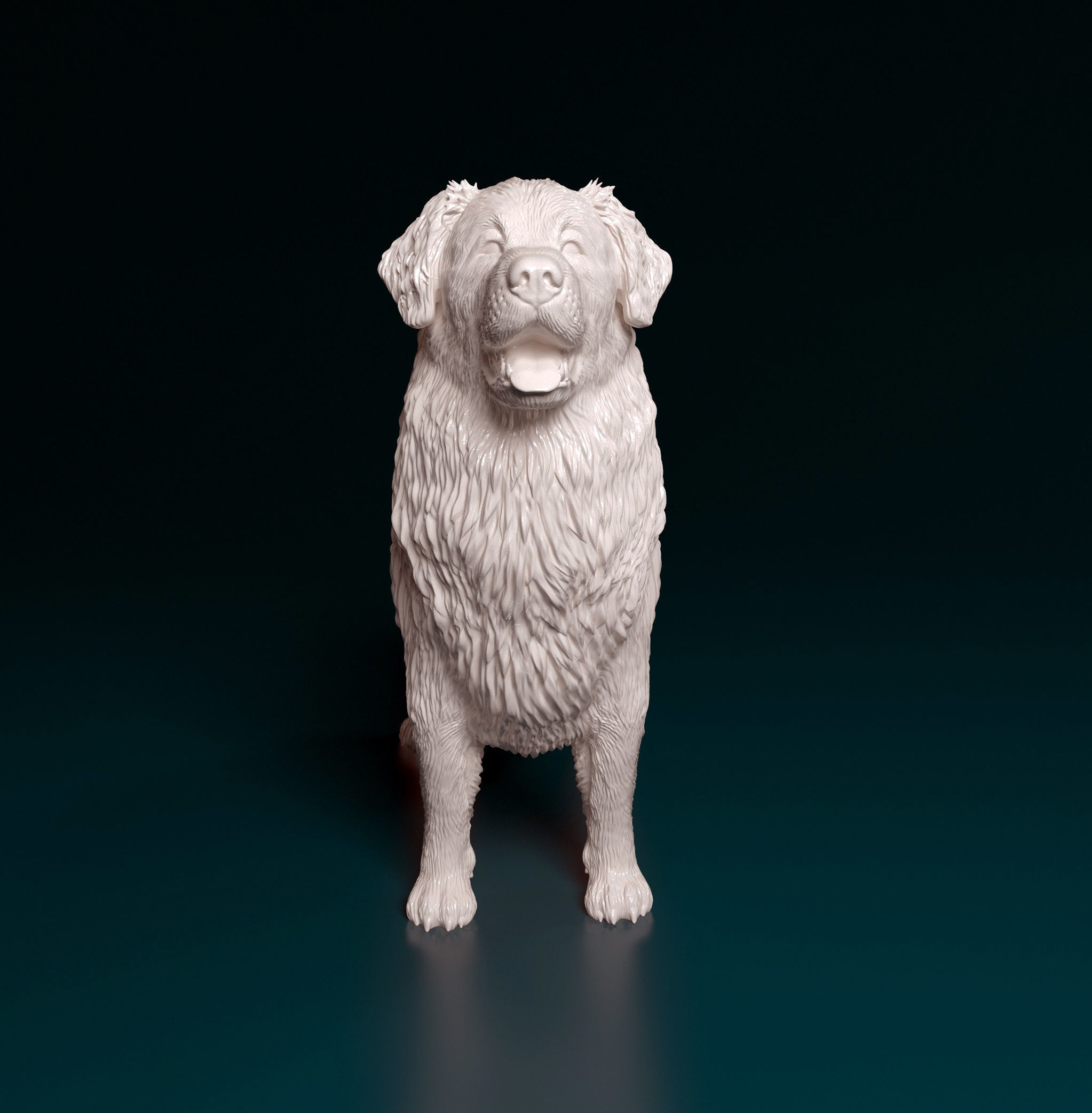 Leonberger dog 3D print model_7