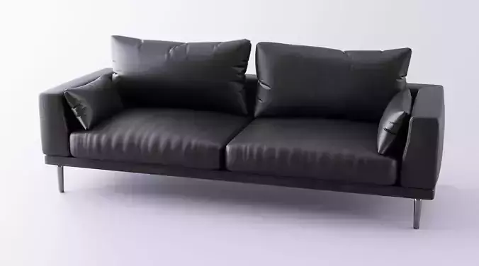 Black Leather Sofa