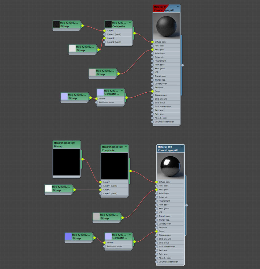 Black Leather Sofa 3D model_7