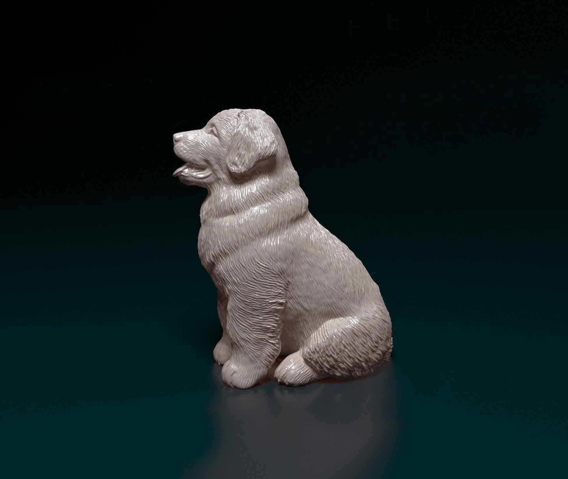 Leonberger dog figurine 3D print model_4