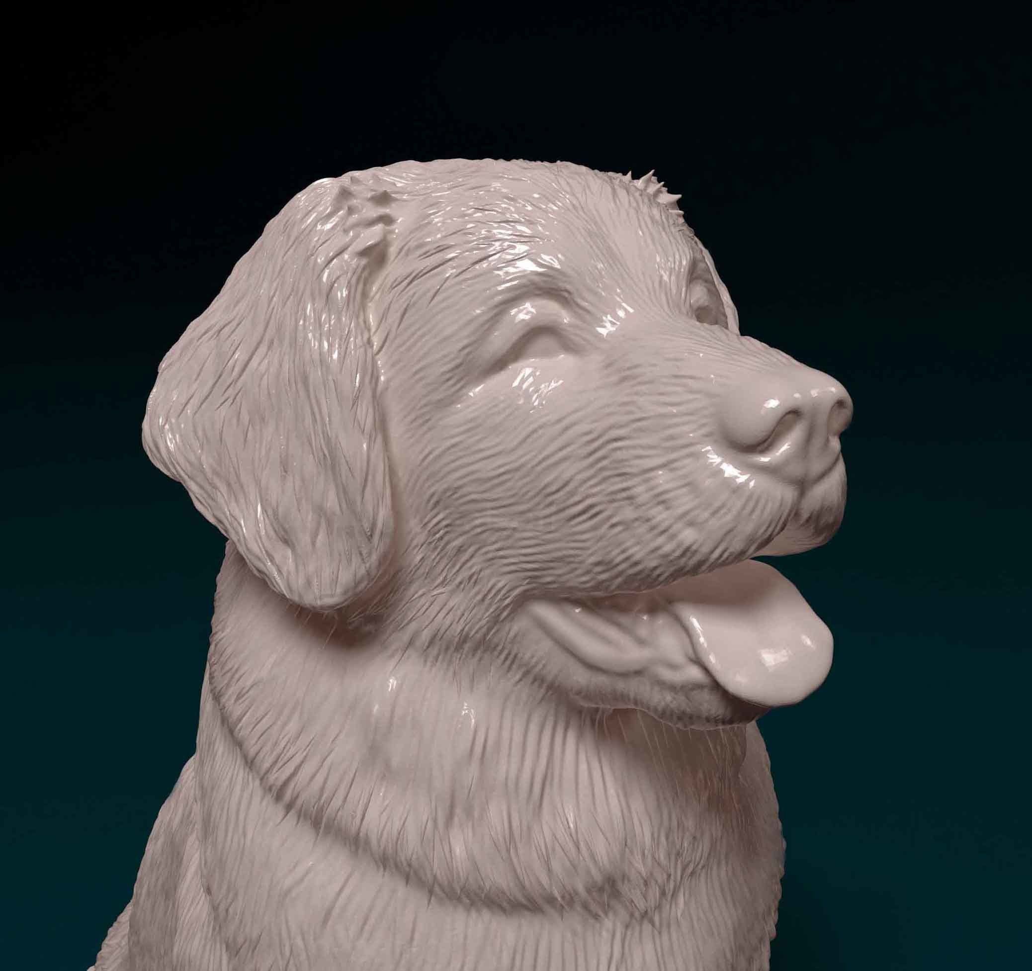 Leonberger dog figurine 3D print model_6