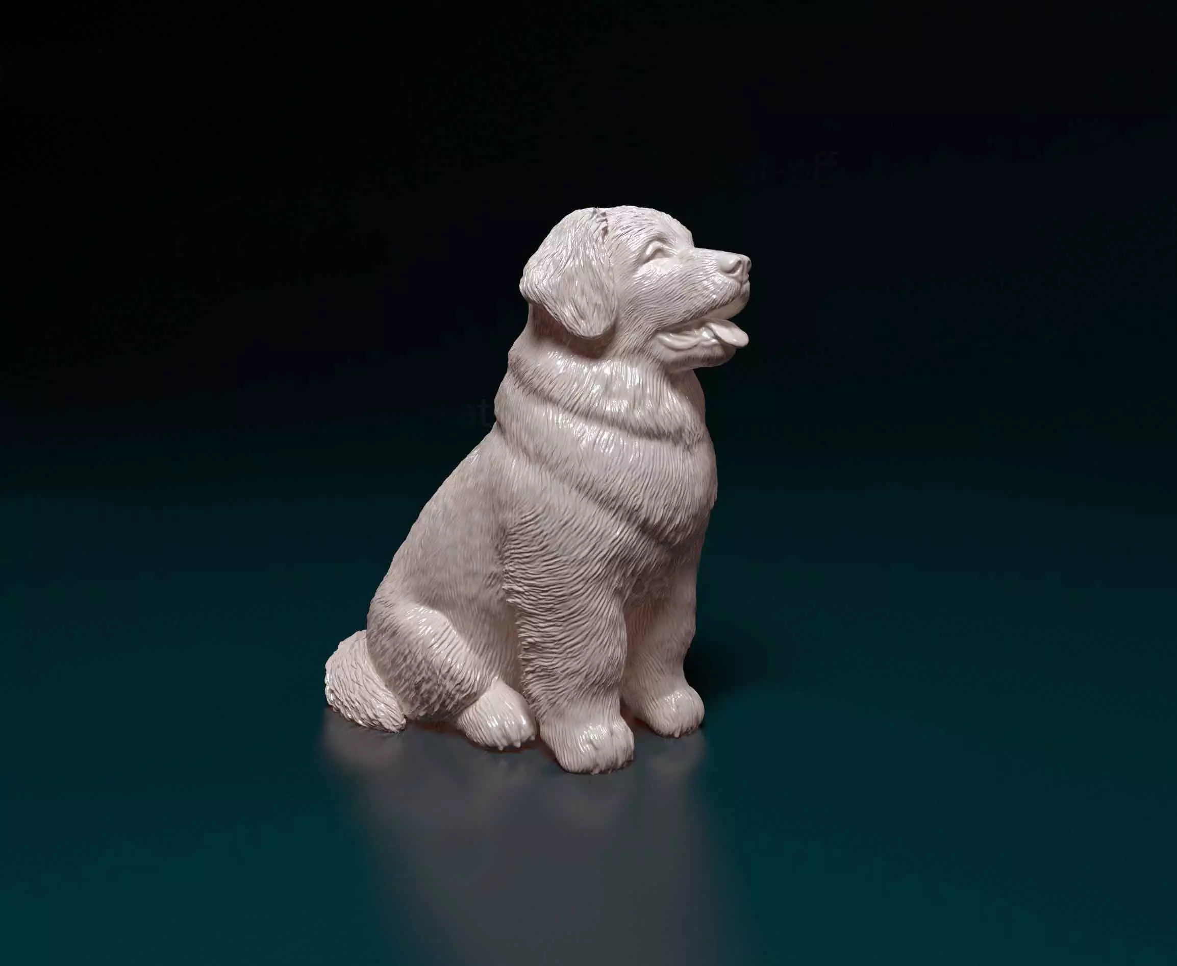 Leonberger dog figurine 3D print model_0