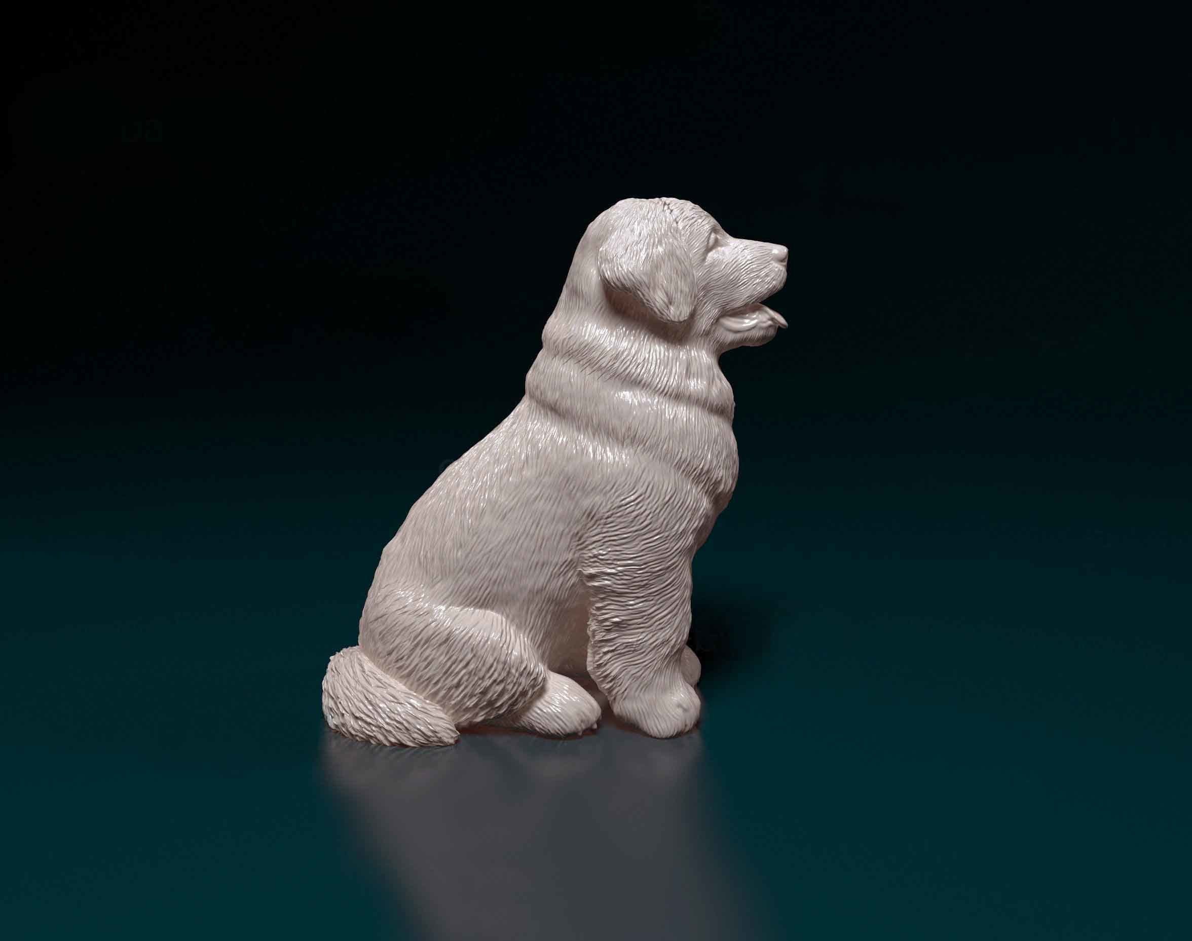 Leonberger dog figurine 3D print model_1