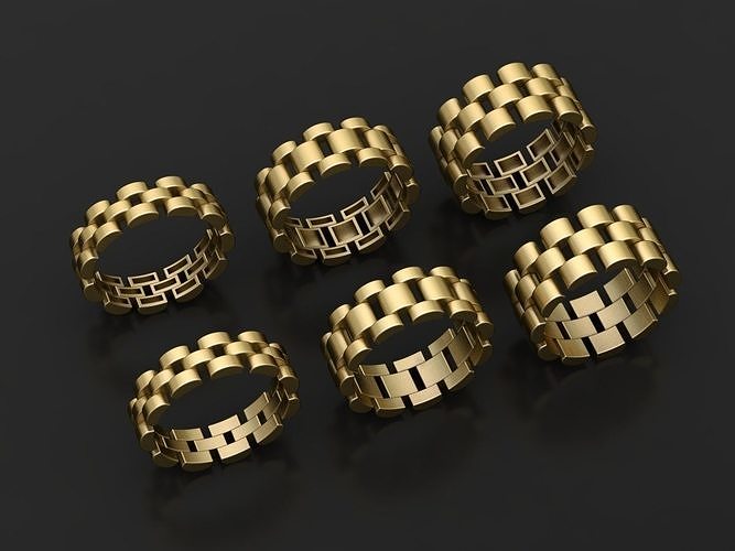 rolex ring 3D model 3D printable | CGTrader