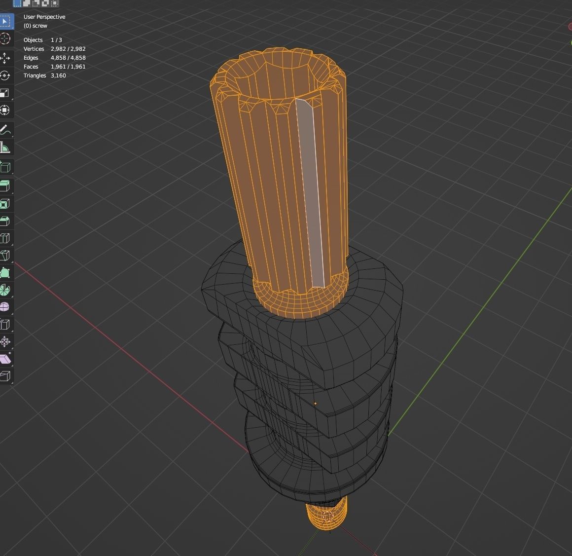 Dental Prosthetic component Impression Coping 3D model_6