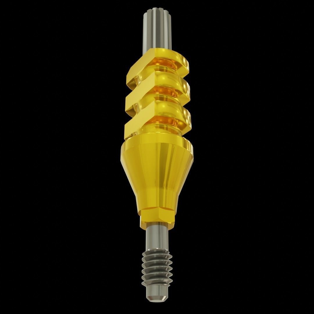 Dental Prosthetic component Impression Coping 3D model_1