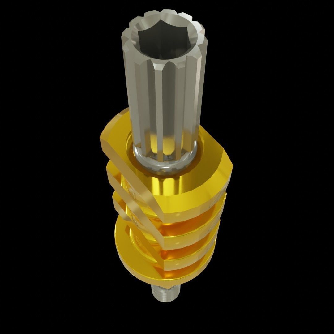 Dental Prosthetic component Impression Coping 3D model_2