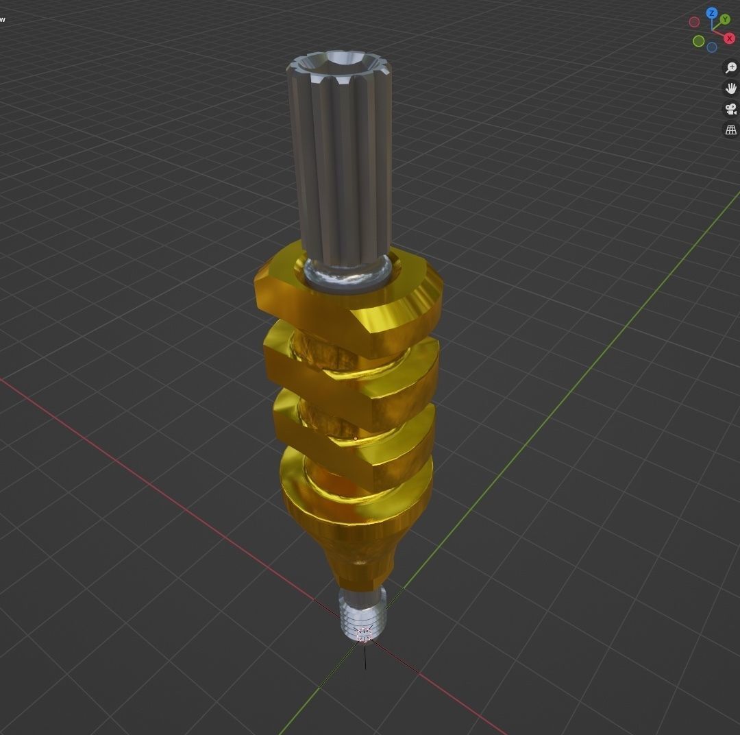 Dental Prosthetic component Impression Coping 3D model_7