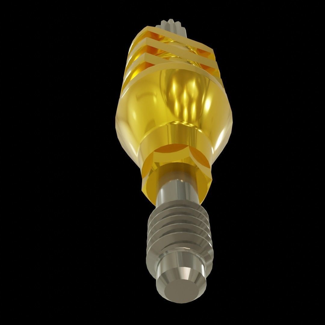 Dental Prosthetic component Impression Coping 3D model_4