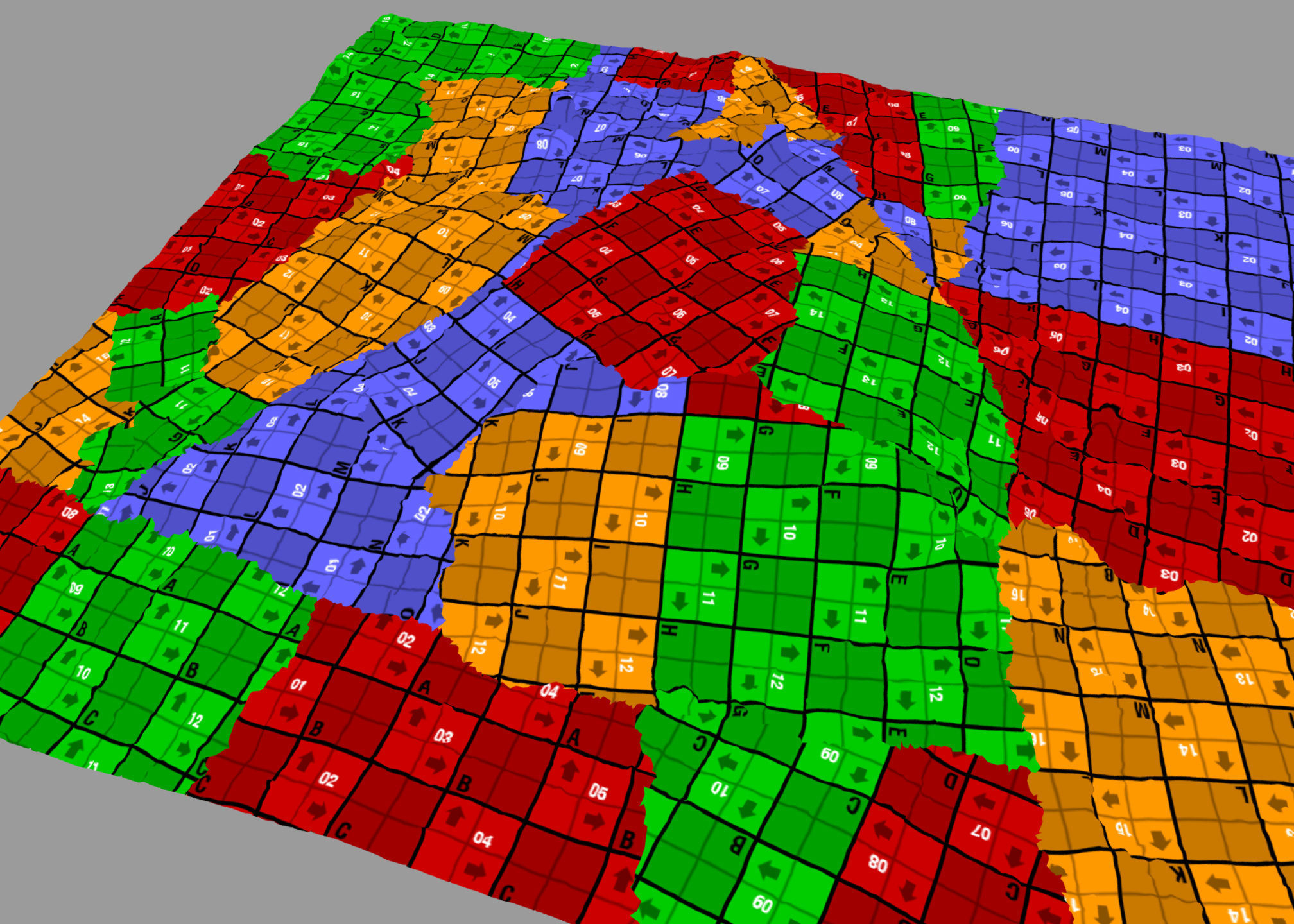 Ash pile burnt tree ground 3D model_3