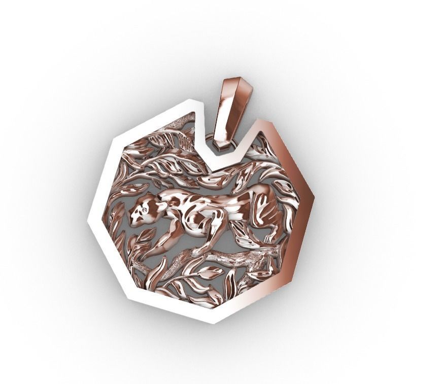 Panther Pendant 3D print model_8