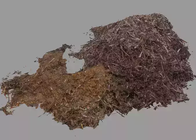 Wood chips pile 3D model