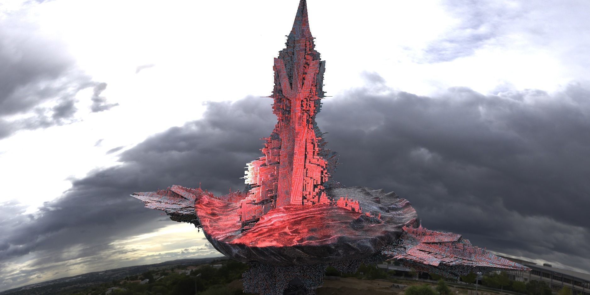 Dark Alice Themed Mushroom City Top 3D model_1