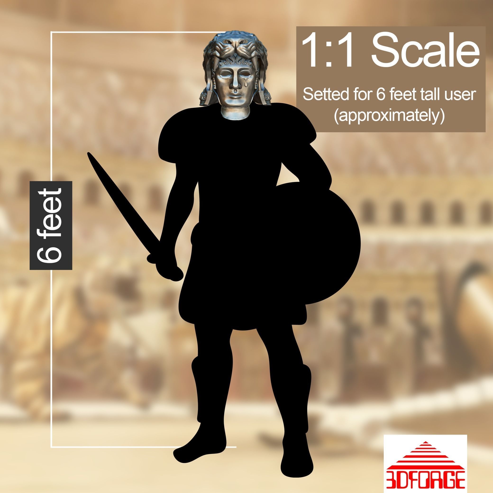 Tigris of Gaul Helmet with movable mask 3D print model_5