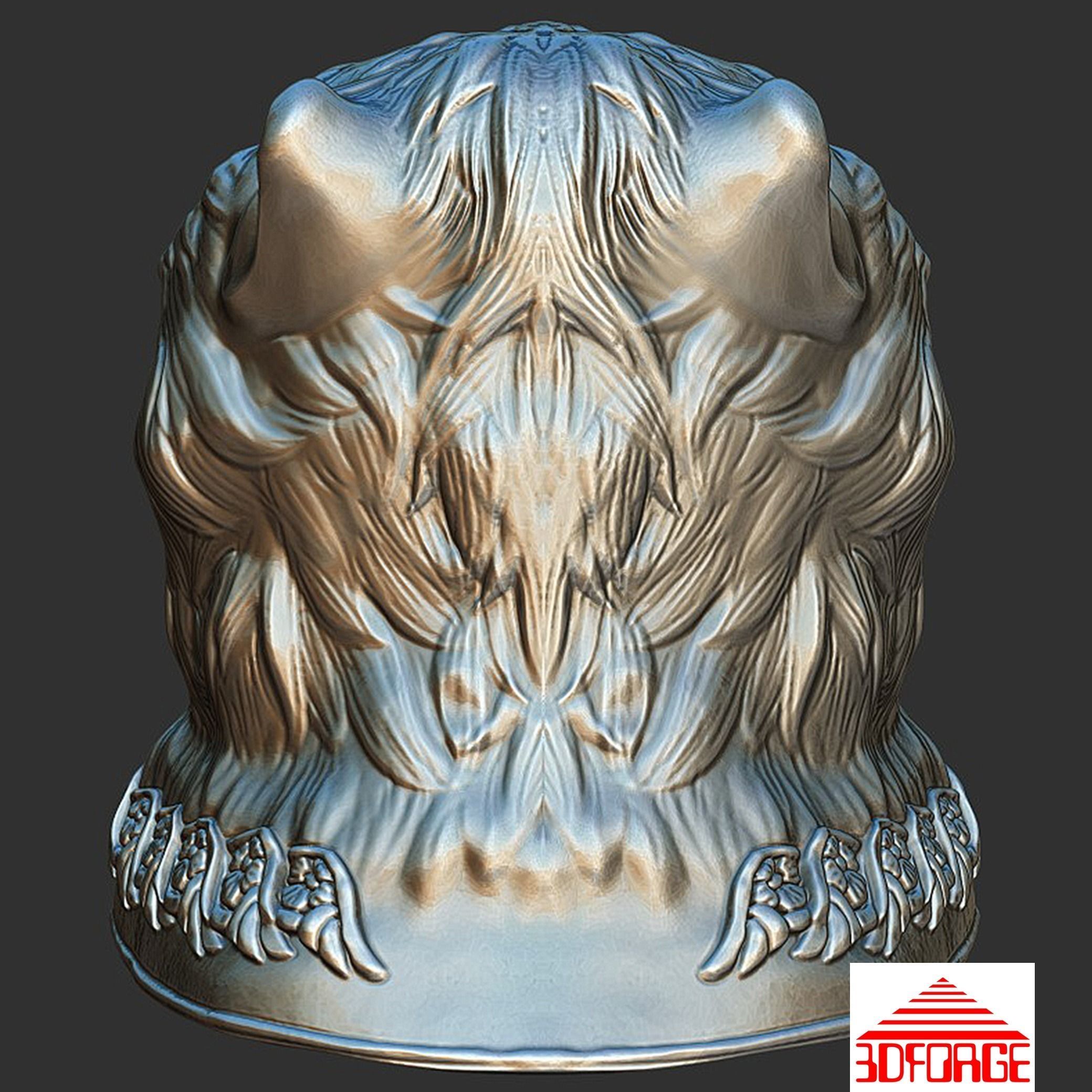 Tigris of Gaul Helmet with movable mask 3D print model_15