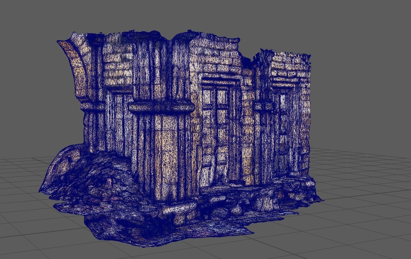 Old Fort Ruin Doors 3D model_7