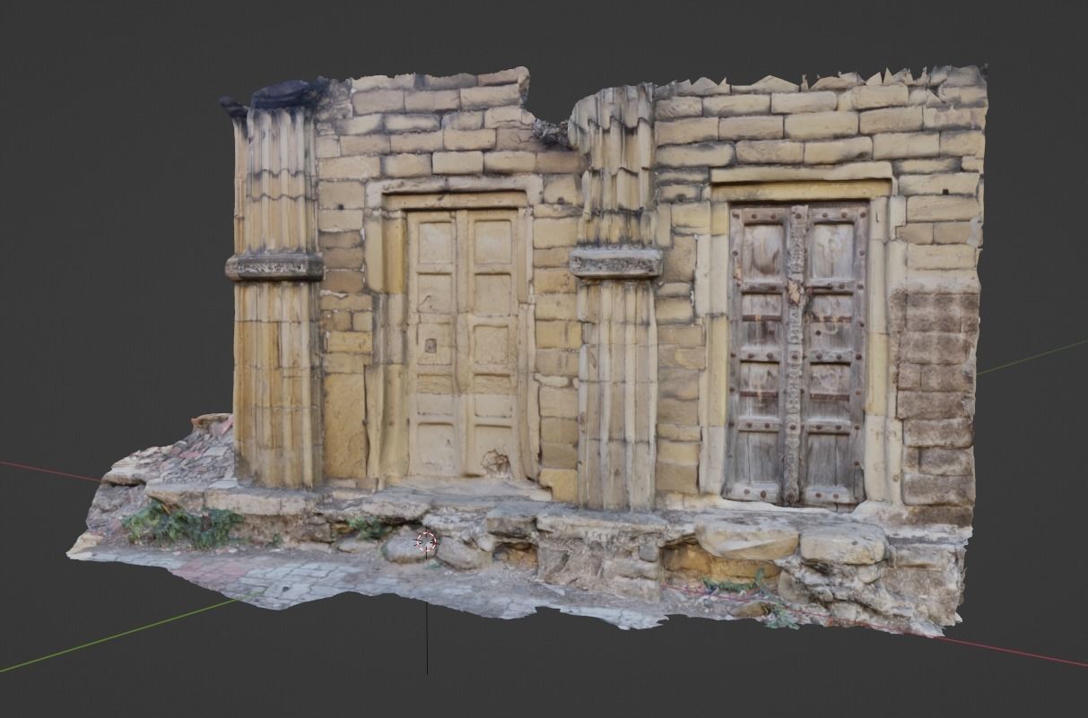 Old Fort Ruin Doors 3D model_1