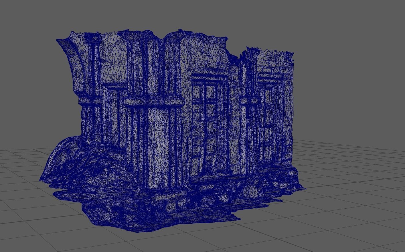 Old Fort Ruin Doors 3D model_4