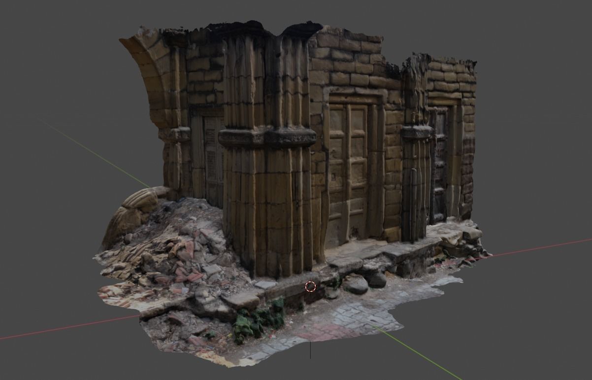 Old Fort Ruin Doors 3D model_5