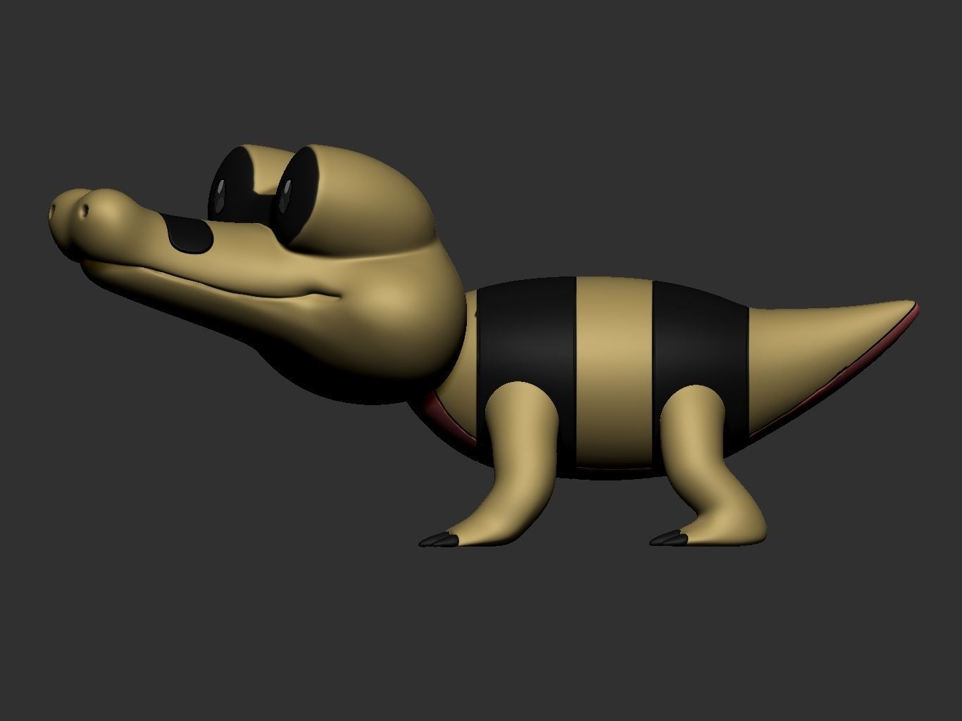 pokemon sandile 3D print model_11
