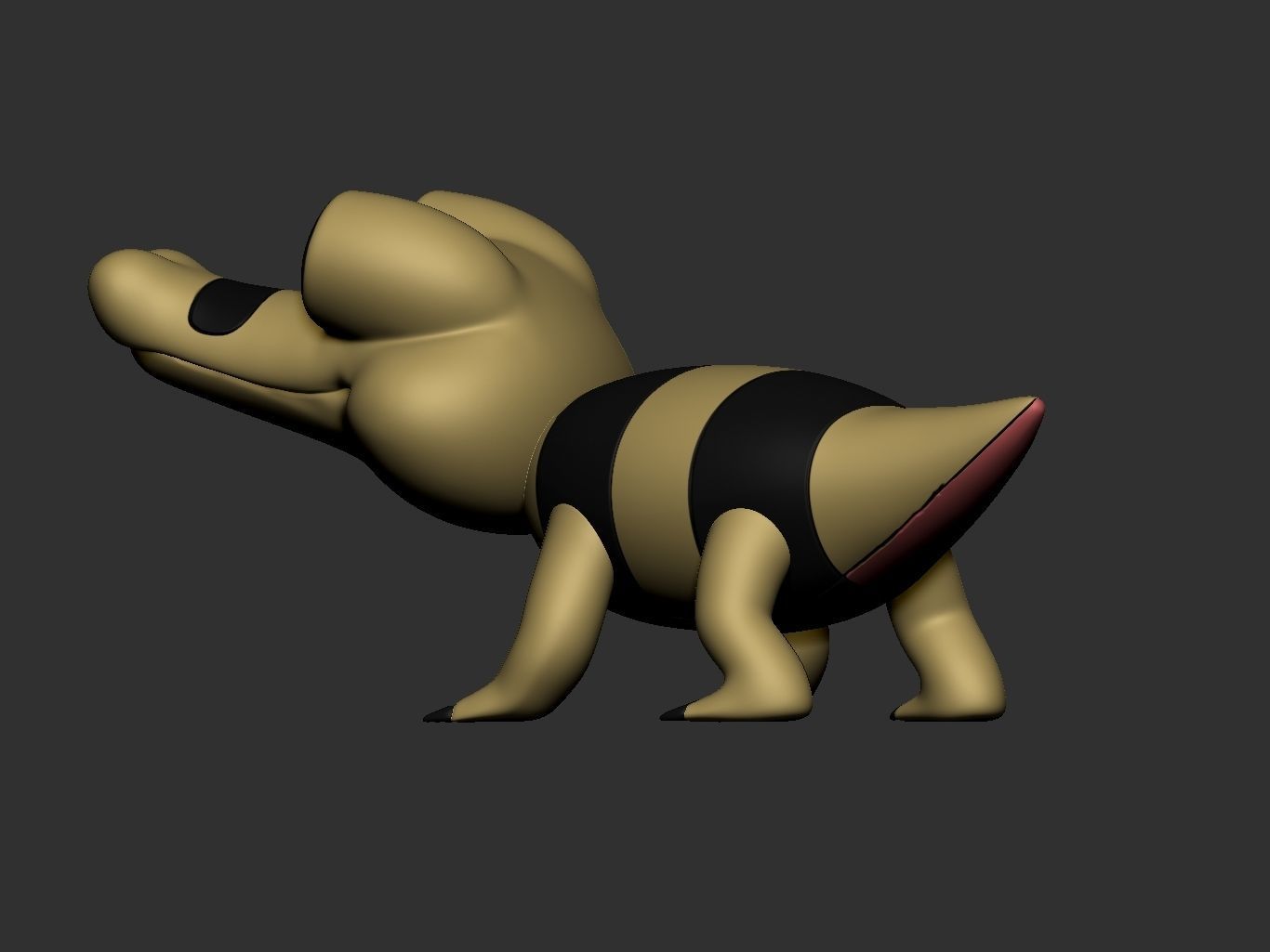 pokemon sandile 3D print model_13