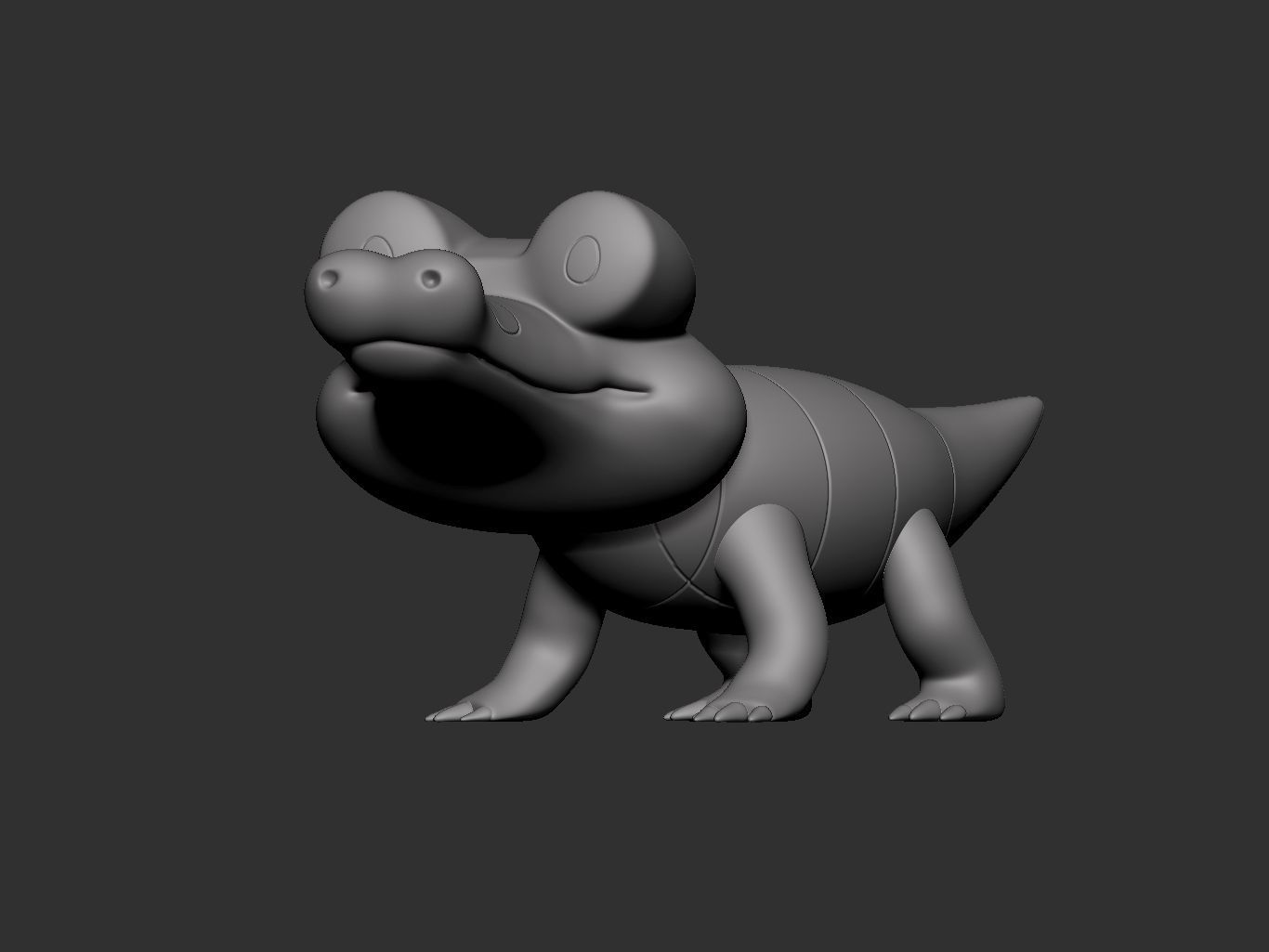 pokemon sandile 3D print model_10