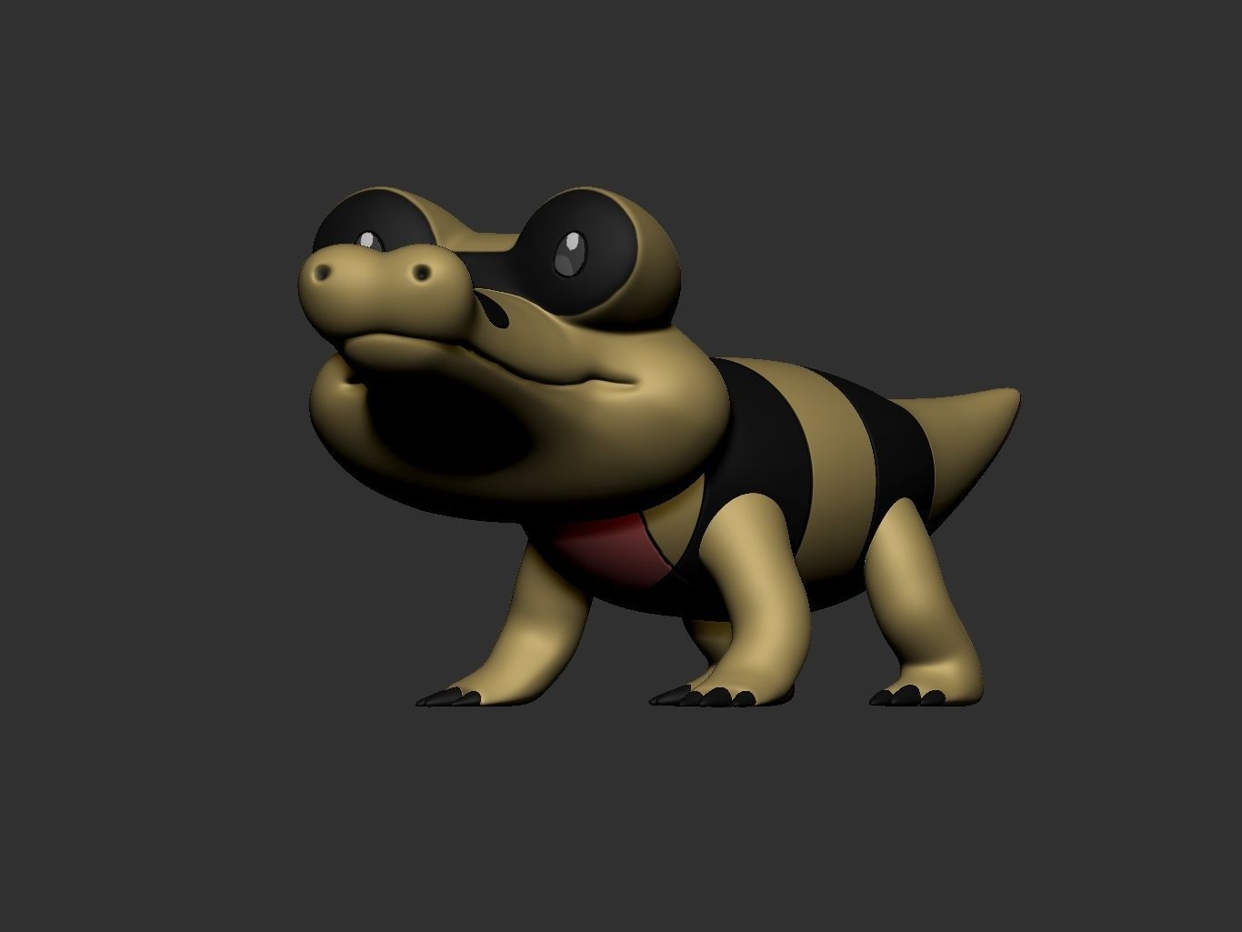pokemon sandile 3D print model_9