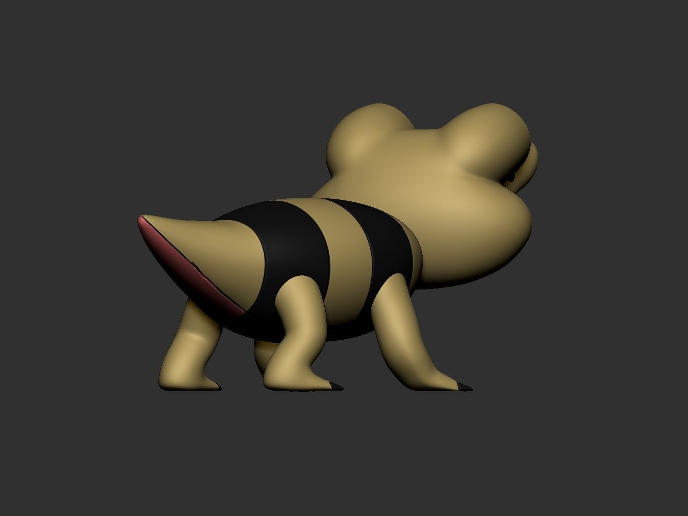 pokemon sandile 3D print model_5